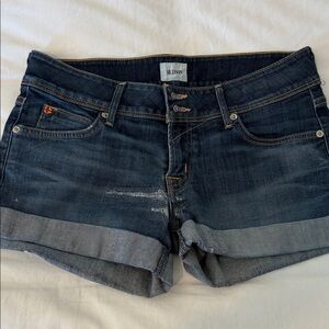 Hudson Jeans Women's Dark Blue Cuffed Denim Shorts